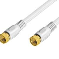 DINIC MAG SAT coaxial antenna cable 2.5m white pack of 5