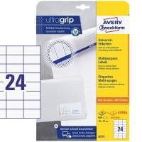 AVERY ZWECKFORM universal labels 6173 70x37mm white 600 pieces