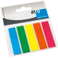 Foil page markers / sticky notes with clip assorted colors, 12 packs