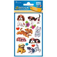 AVERY ZWECKFORM paper stickers KIDS dogs 3 sheets, 10 pieces