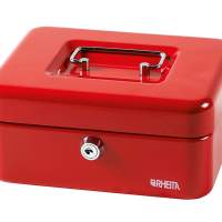 RHEITA cash box metal 200x160mm red 4 pieces