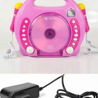 Karaoke CD Player MP3 2 Mikros pink + Netzteil