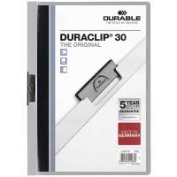 DURABLE clip folder Duraclip A4 30 sheets grey, 25 pieces