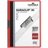 DURABLE clip folder Duraclip DIN A4 30 sheets red, 25 pieces