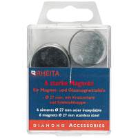 RHEITA magnets stainless steel cap Ø27mm set of 6 x 12 apack = 72 pieces