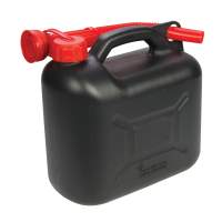 Plastic Fuel Cans 5L Black Pack of 10