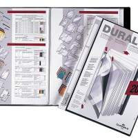 DURABLE display book Duralook Plus black with 10 pockets, 5 pieces
