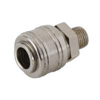 Compressed air quick coupling with external thread for European Mainland 1/4 in. BSP