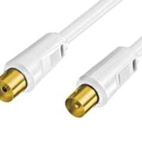 DINIC MAG coaxial antenna cable 5m white pack of 4