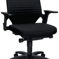 Office swivel chair black with auto-synchronous technology Seat H.420-550mm with armrests