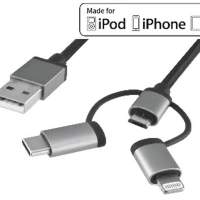 DINIC MAG USB 3 in1 data/charging cable 1m pack of 6