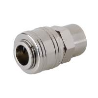 Compressed air quick coupling with internal thread for European Mainland 1/4 in. BSP