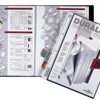 DURABLE display book Duralook Plus black with 20 pockets, 5 pieces