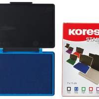 KORES stamp pad size 2 7x11cm blue 10 pieces