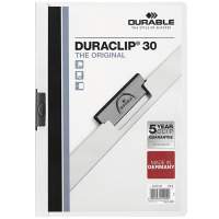 DURABLE clip folders A4 white approx. 30 sheets, 25 pieces