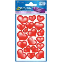 AVERY ZWECKFORM sticker glitter hearts, 38x10=380 stickers