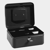 Geldkassette schwarz 20 x 16 x 9 cm Steelmaster