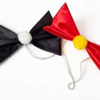 Fliege f. Clown versch. Farben für Karneval, Fasching, Verkleidung, Kindergeburtstag,Theater 10 cm breit