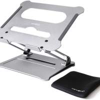 Portable laptop stand, infinitely adjustable notebook stand, incl. Neoprene bag